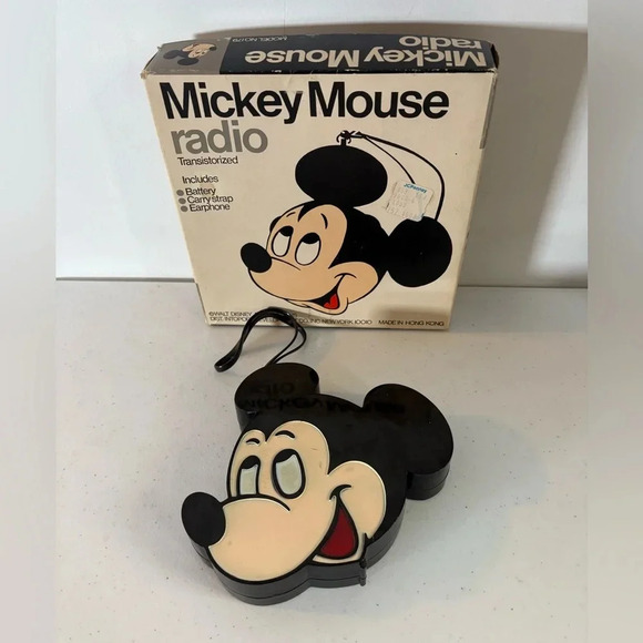 Mickey Mouse Transistorized Radio Antique Transistor in‎ Box Portable Vintage - Picture 1 of 12